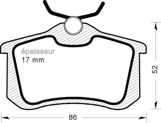 MGA 397 - Комплект спирачно феродо, дискови спирачки vvparts.bg