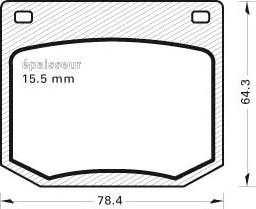 FTE 9001874 - Комплект спирачно феродо, дискови спирачки vvparts.bg