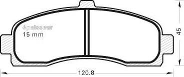 MGA 345 - Комплект спирачно феродо, дискови спирачки vvparts.bg