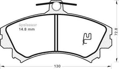 MGA 359 - Комплект спирачно феродо, дискови спирачки vvparts.bg