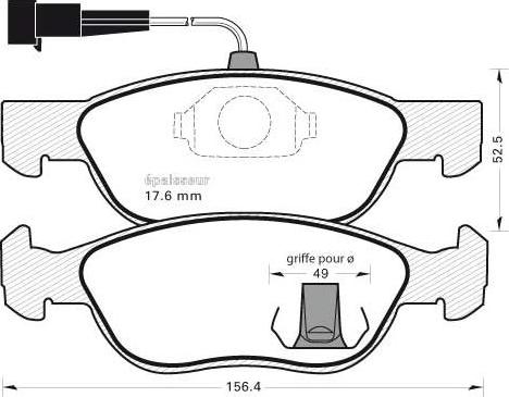 FTE 9001174 - Комплект спирачно феродо, дискови спирачки vvparts.bg