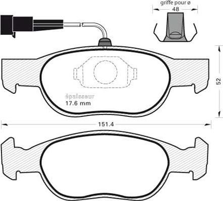 MGA 353 - Комплект спирачно феродо, дискови спирачки vvparts.bg