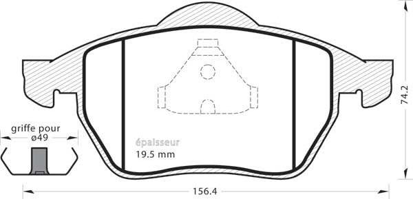 MGA 352 - Комплект спирачно феродо, дискови спирачки vvparts.bg