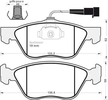 MGA 357 - Комплект спирачно феродо, дискови спирачки vvparts.bg