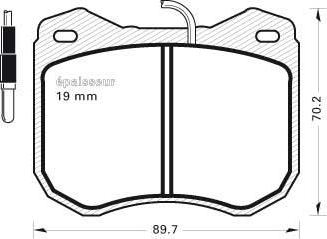 TRIPLE FIVE ABP5020 - Комплект спирачно феродо, дискови спирачки vvparts.bg