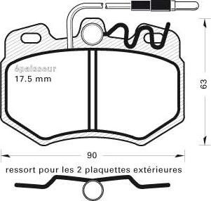 MGA 307 - Комплект спирачно феродо, дискови спирачки vvparts.bg