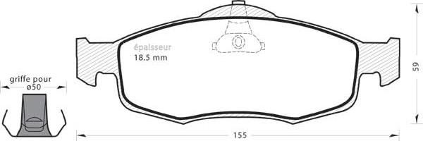 MGA 315 - Комплект спирачно феродо, дискови спирачки vvparts.bg