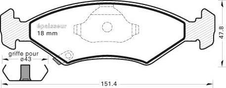 MGA 383 - Комплект спирачно феродо, дискови спирачки vvparts.bg