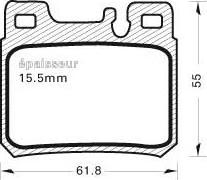 ATE 603503 - Комплект спирачно феродо, дискови спирачки vvparts.bg