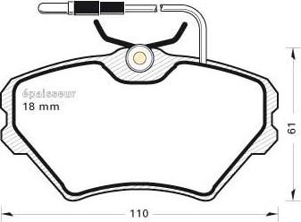 MGA 335 - Комплект спирачно феродо, дискови спирачки vvparts.bg