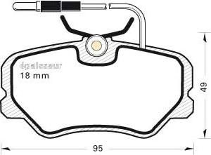 EBC Brakes 1080 - Комплект спирачно феродо, дискови спирачки vvparts.bg