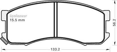 MGA 374 - Комплект спирачно феродо, дискови спирачки vvparts.bg