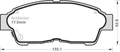 MGA 375 - Комплект спирачно феродо, дискови спирачки vvparts.bg