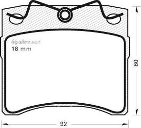 MGA 371 - Комплект спирачно феродо, дискови спирачки vvparts.bg