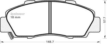 MGA 378 - Комплект спирачно феродо, дискови спирачки vvparts.bg