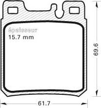 MGA 372 - Комплект спирачно феродо, дискови спирачки vvparts.bg