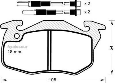 MGA 290 - Комплект спирачно феродо, дискови спирачки vvparts.bg