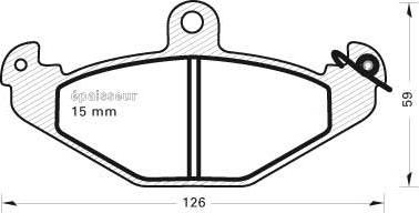 AUTO DELTA DP178 - Комплект спирачно феродо, дискови спирачки vvparts.bg