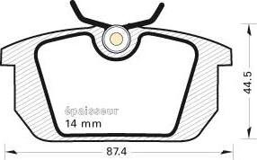 MGA 245 - Комплект спирачно феродо, дискови спирачки vvparts.bg