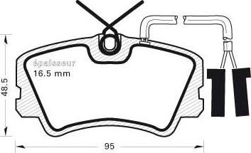 MGA 241 - Комплект спирачно феродо, дискови спирачки vvparts.bg