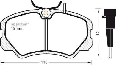 MGA 243 - Комплект спирачно феродо, дискови спирачки vvparts.bg