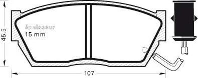 MGA 251 - Комплект спирачно феродо, дискови спирачки vvparts.bg