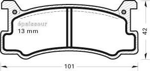 MGA 258 - Комплект спирачно феродо, дискови спирачки vvparts.bg