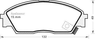 MGA 253 - Комплект спирачно феродо, дискови спирачки vvparts.bg