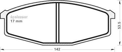 MGA 264 - Комплект спирачно феродо, дискови спирачки vvparts.bg