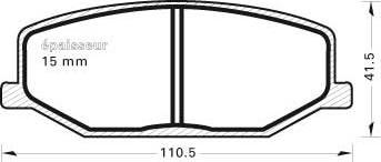 Triscan HP T0350 - Комплект спирачно феродо, дискови спирачки vvparts.bg