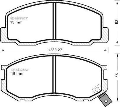 MGA 267 - Комплект спирачно феродо, дискови спирачки vvparts.bg