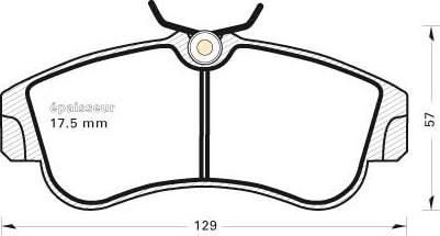 MGA 288 - Комплект спирачно феродо, дискови спирачки vvparts.bg