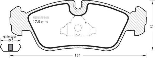 MGA 283 - Комплект спирачно феродо, дискови спирачки vvparts.bg