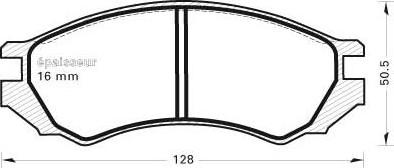 MGA 287 - Комплект спирачно феродо, дискови спирачки vvparts.bg