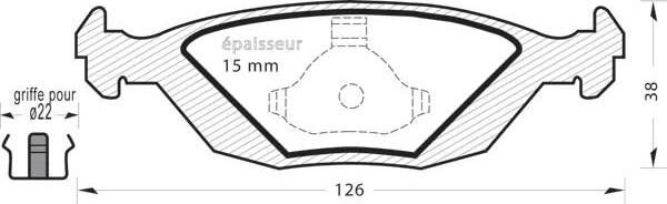 MGA 231 - Комплект спирачно феродо, дискови спирачки vvparts.bg