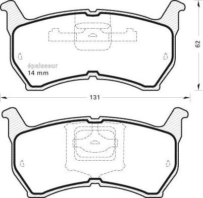 Pemebla JAPPA-301AF - Комплект спирачно феродо, дискови спирачки vvparts.bg