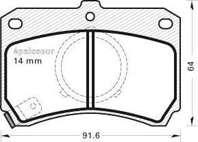 MGA 232 - Комплект спирачно феродо, дискови спирачки vvparts.bg