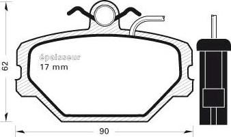 MGA 224 - Комплект спирачно феродо, дискови спирачки vvparts.bg