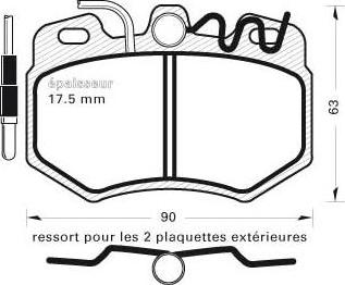 MGA 220 - Комплект спирачно феродо, дискови спирачки vvparts.bg