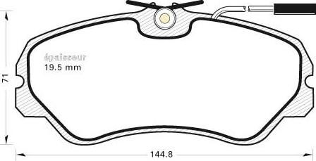 MGA 221 - Комплект спирачно феродо, дискови спирачки vvparts.bg