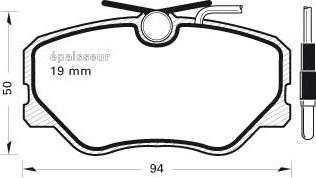 DS 425270 - Комплект спирачно феродо, дискови спирачки vvparts.bg