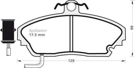 MGA 275 - Комплект спирачно феродо, дискови спирачки vvparts.bg