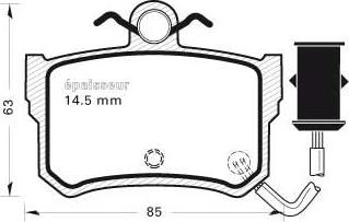 MGA 276 - Комплект спирачно феродо, дискови спирачки vvparts.bg