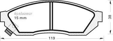 MGA 271 - Комплект спирачно феродо, дискови спирачки vvparts.bg