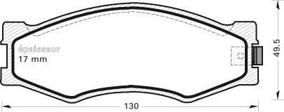 MGA 278 - Комплект спирачно феродо, дискови спирачки vvparts.bg