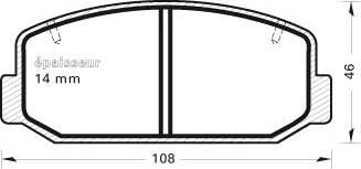 MGA 273 - Комплект спирачно феродо, дискови спирачки vvparts.bg