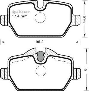 BENDIX 573136 - Комплект спирачно феродо, дискови спирачки vvparts.bg