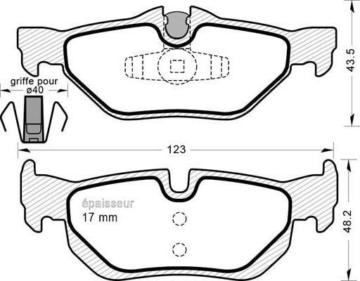 MGA 796 - Комплект спирачно феродо, дискови спирачки vvparts.bg