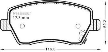 MGA 798 - Комплект спирачно феродо, дискови спирачки vvparts.bg