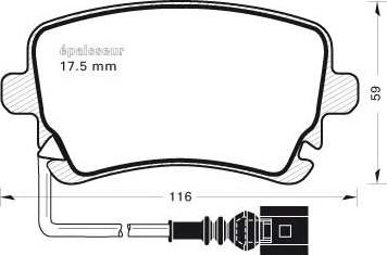 MGA 740 - Комплект спирачно феродо, дискови спирачки vvparts.bg